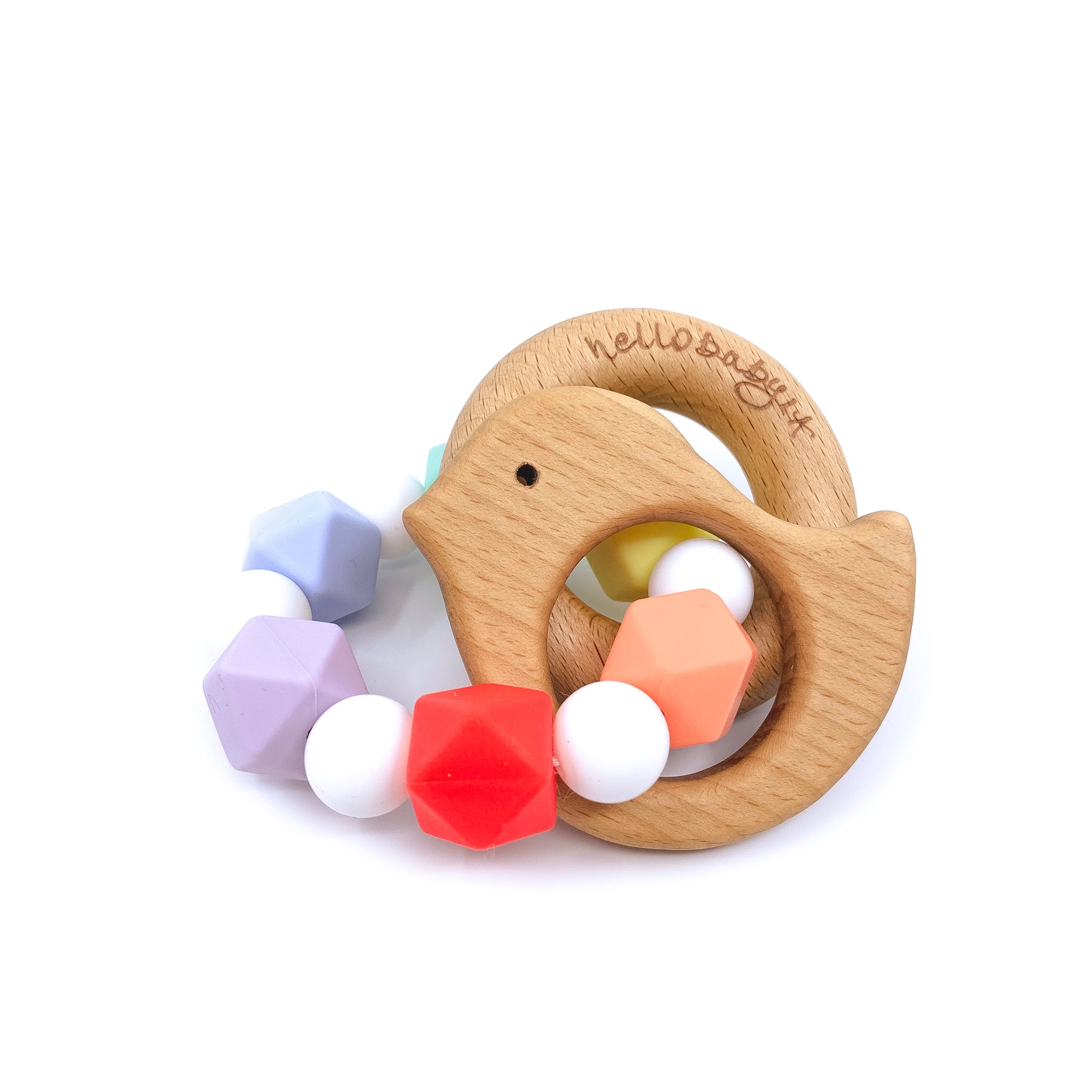 Rainbow Baby Animal Teether Rattle – hellobabyLA, LLC