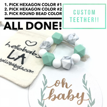 Custom Freezable Silicone Teether (Pick your own colors!)
