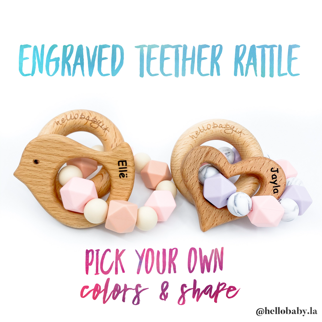 Personalized baby teether hotsell