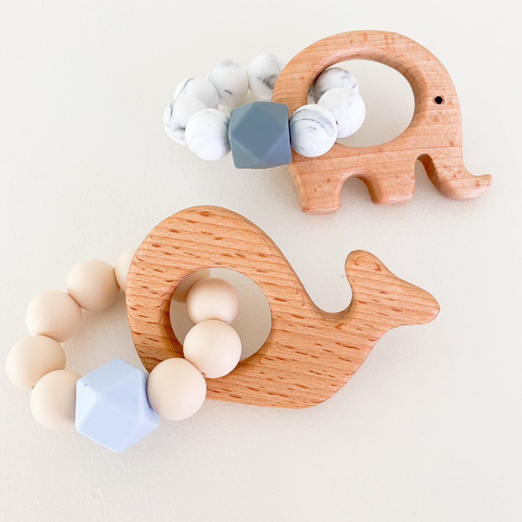 Baby Teeth Set Cartoon Animal Wood Teeth Silicone Teeth Beads DIY Teething  Soothing Jewelry Children Accessories Pendant Baby Teeth Toys
