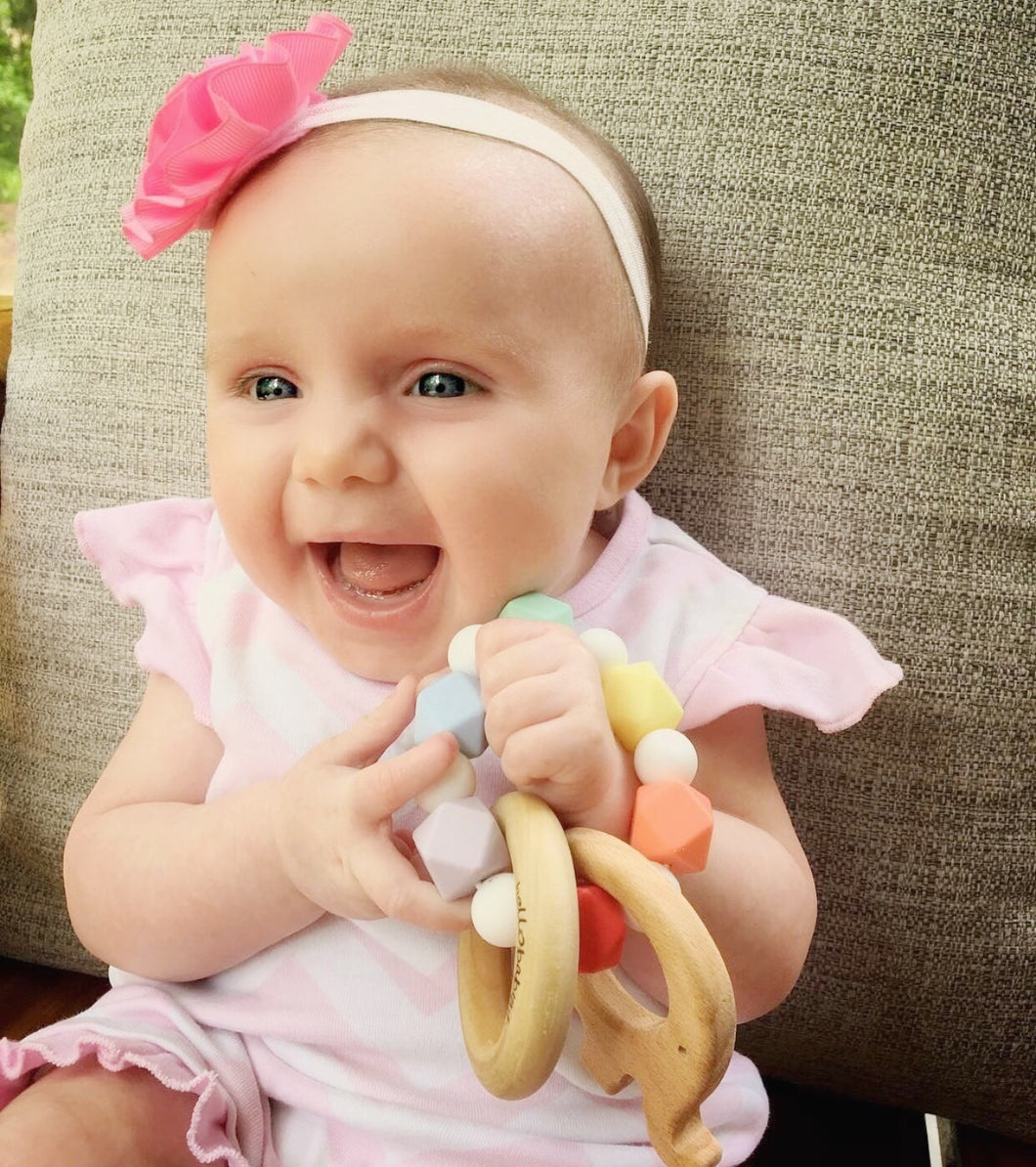 Rainbow Baby Animal Teether Rattle – hellobabyLA, LLC