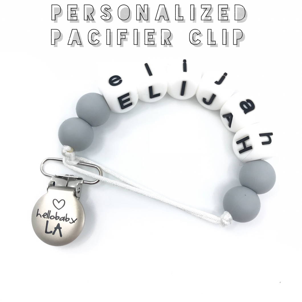Silver Pearl Personalized Pacifiers